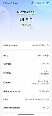 alcatel V3 Pro
