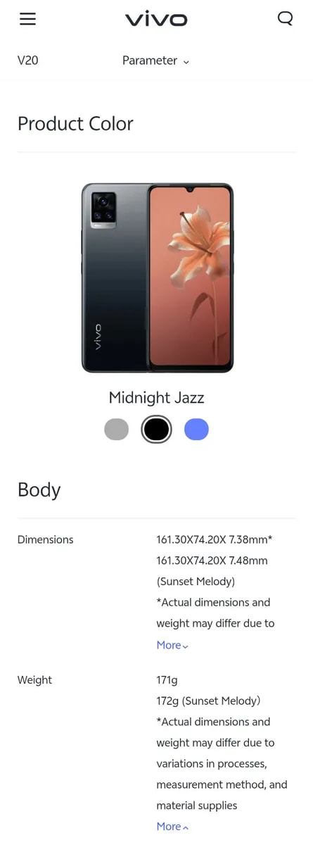 vivo V20 2021