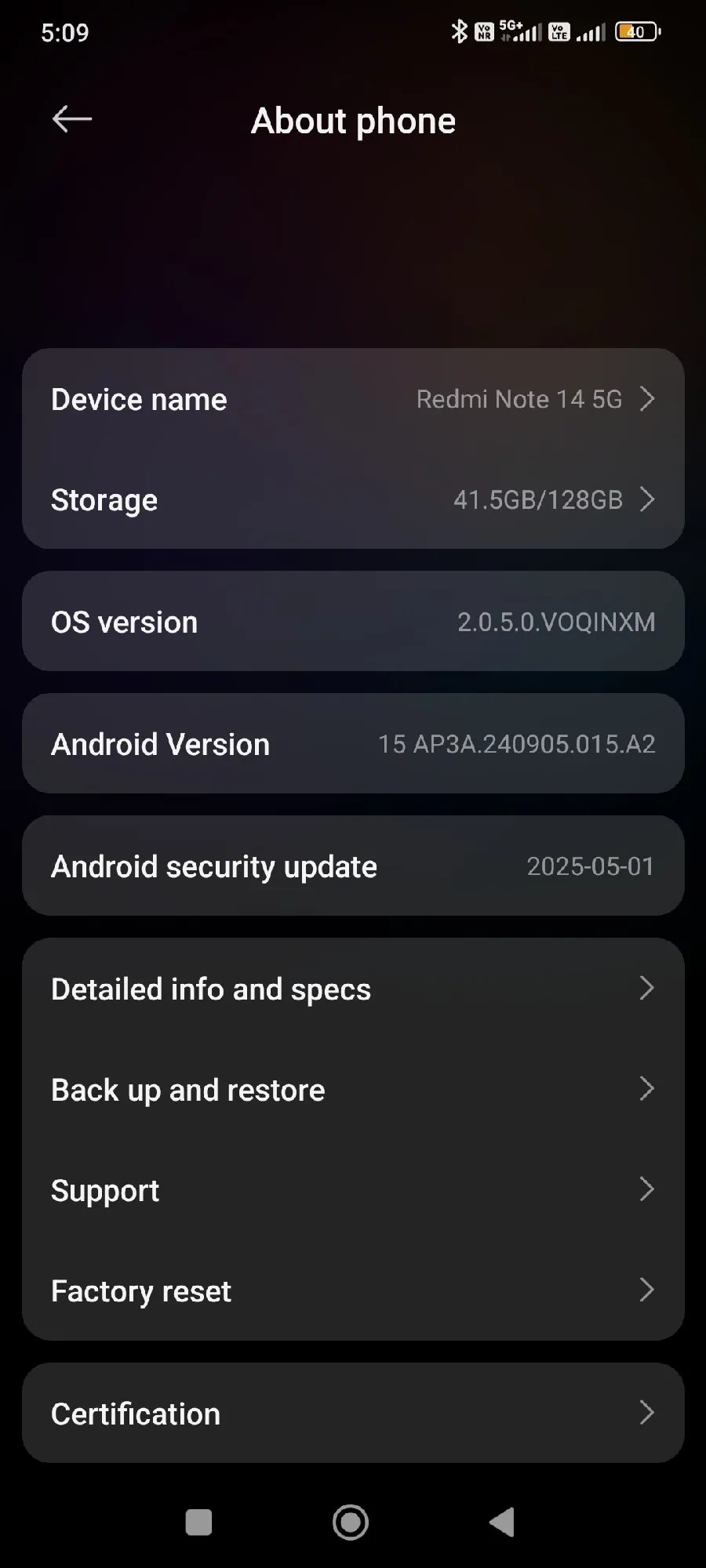 Xiaomi Redmi Note 14