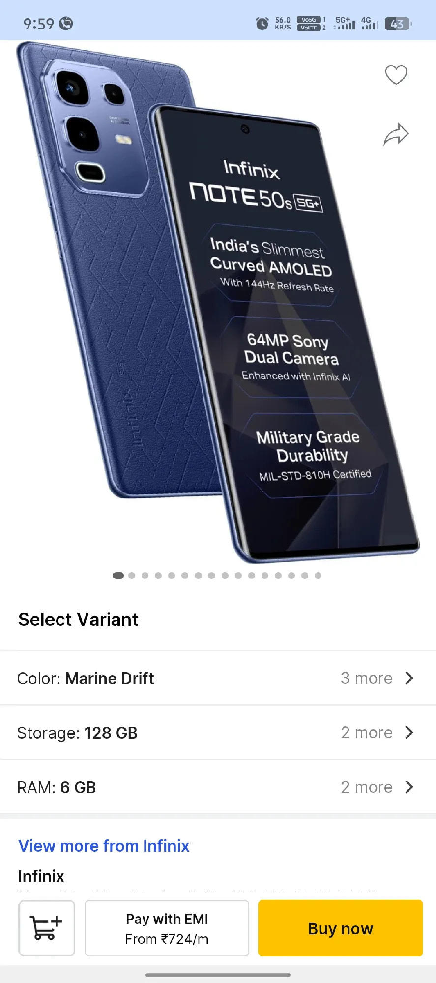 Infinix Note 50s