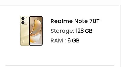 Realme Note 70T
