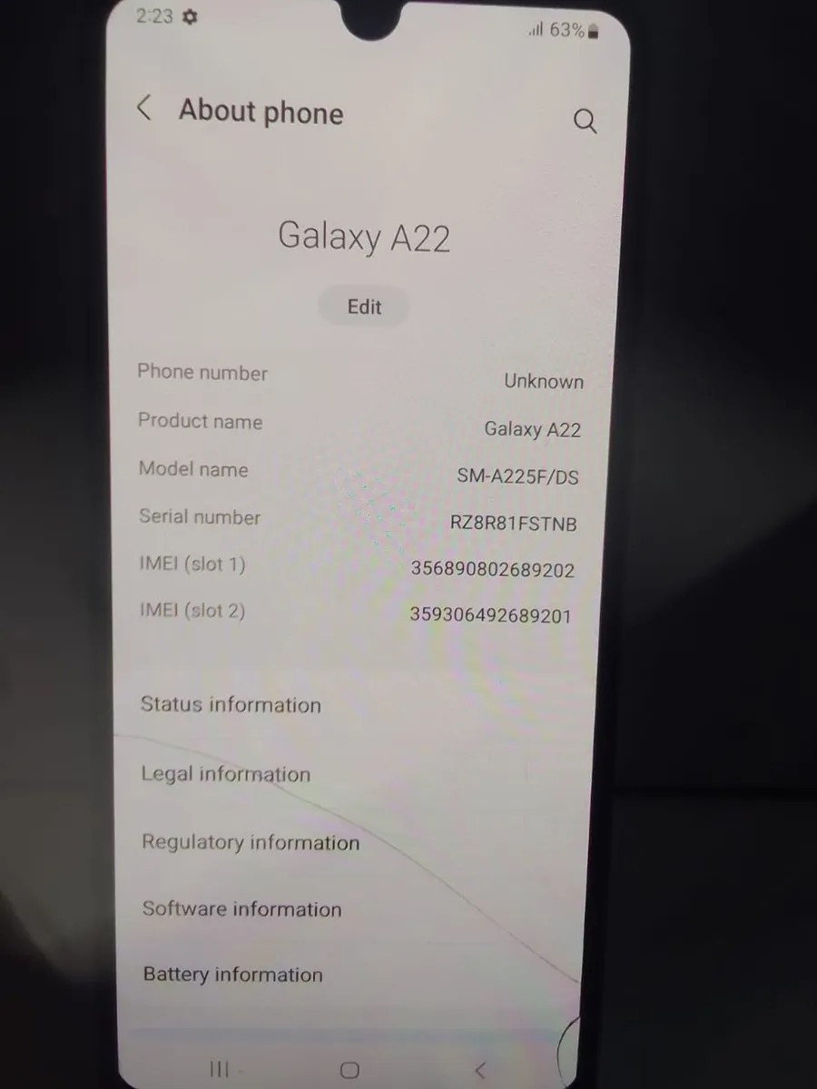Samsung Galaxy A22