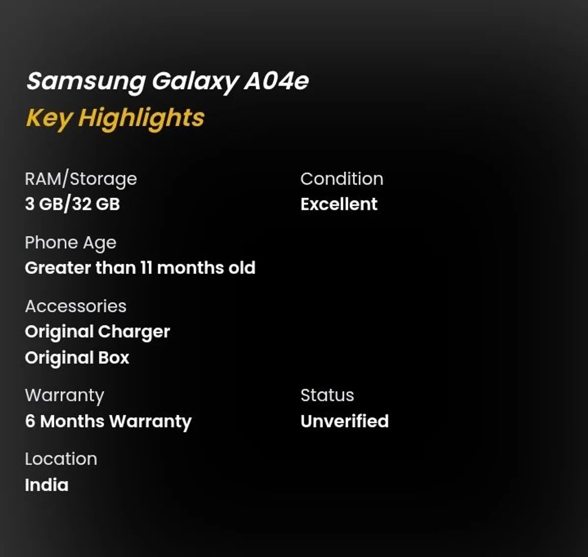 Samsung Galaxy A04e